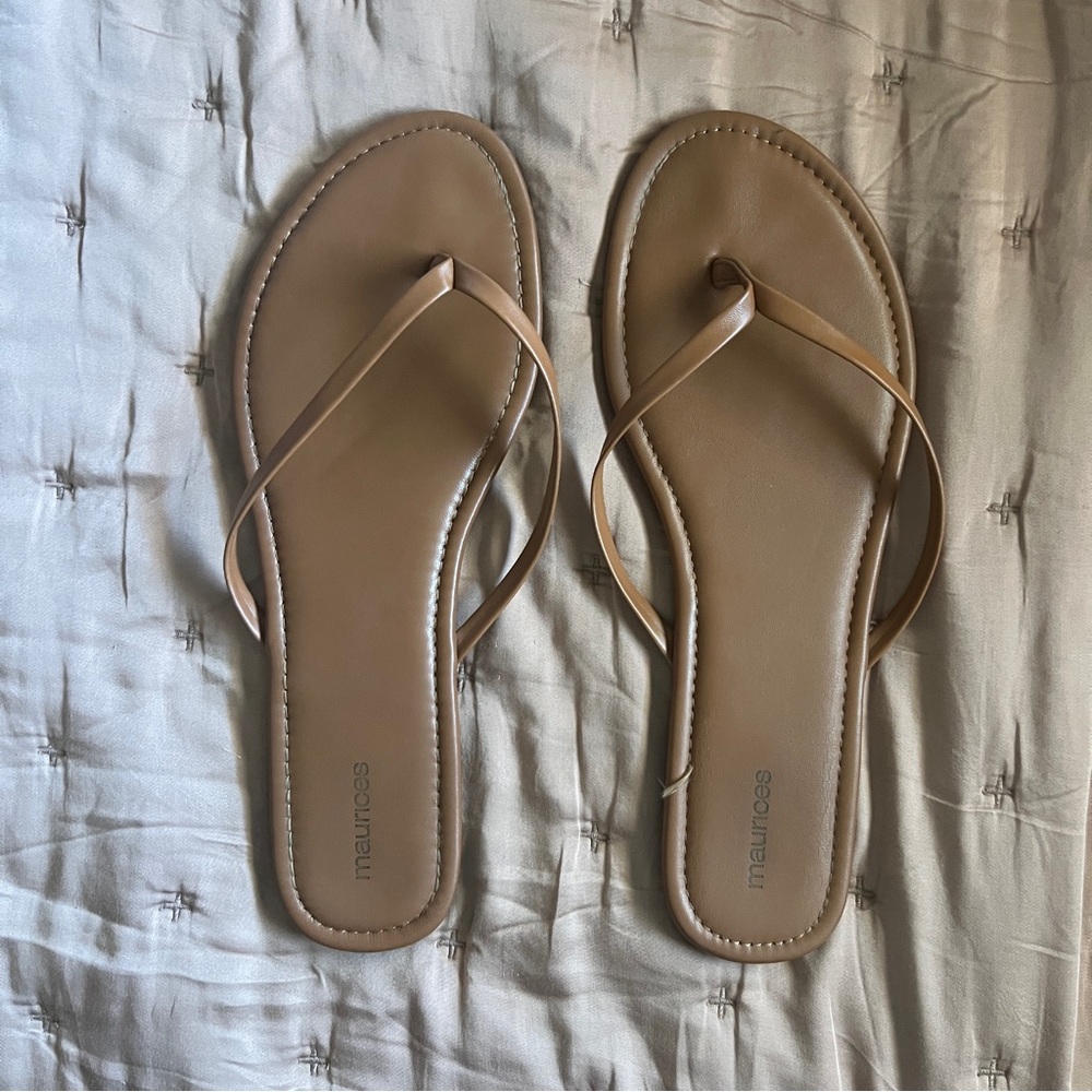 Maurice’s Cognac Flip Flops